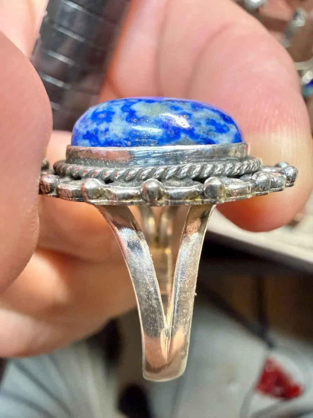 Sterling silver Lapis ring